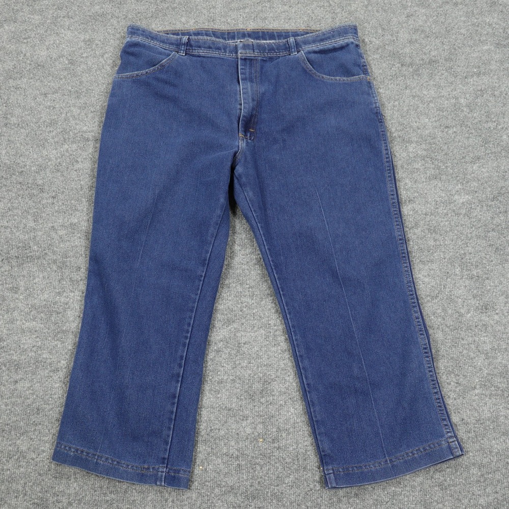 Wrangler Jeans Mens 40x25 Blue Regular Fit Straight Leg Denim Workwear Casual